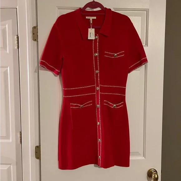 Sandro red knit dress